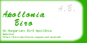 apollonia biro business card